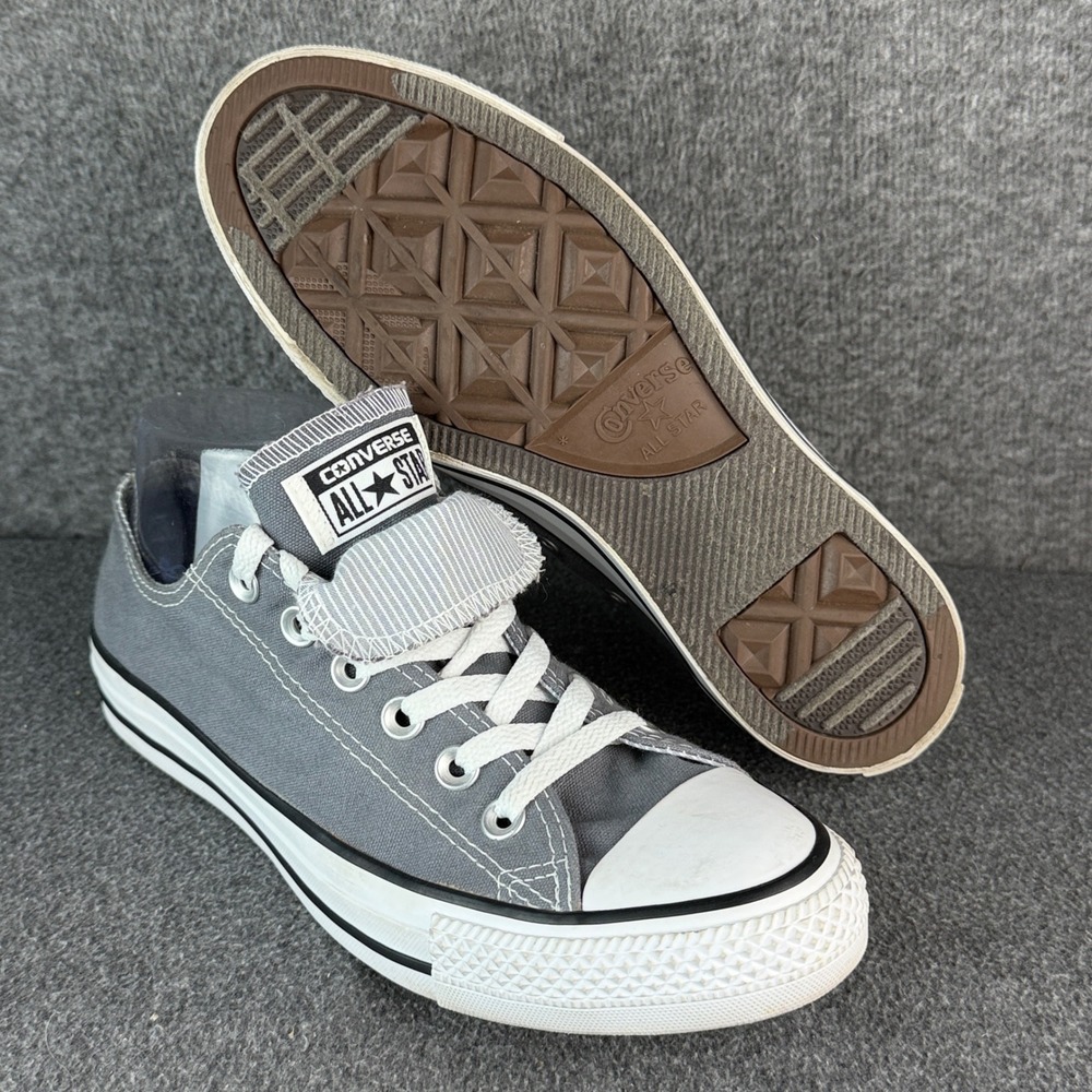 Converse Chuck Taylor All Star Women 8 Gray Canvas Low Top Sneaker